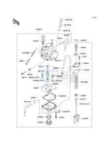 KX 100 D [KX100] (D1-D5) [KX100] drawing CARBURETOR