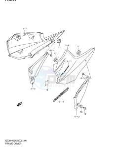 GSX1400 (E2) drawing FRAME COVER (MODEL K2)