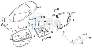 ALLO 50 45 KM/H L6 drawing BUDDYSEAT - REAR LUGGAGE FRAME