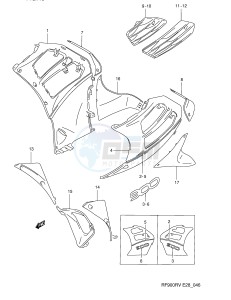 RF900R (E28) drawing UNDER COWLING BODY (MODEL R)