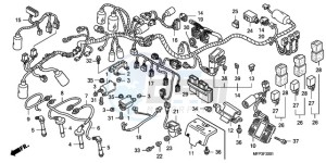 CB1300SA9 Australia - (U / ABS BCT MME TWO TY2) drawing WIRE HARNESS/IGNITION COIL (CB1300S/CB1300SA)