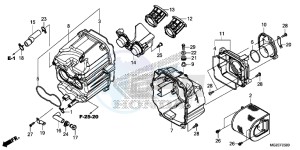 CB500FD CB500F UK - (E) drawing AIR CLEANER