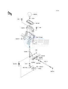 KVF 650 F [BRUTE FORCE 650 4X4I] (F6F-F9F ) F9F drawing CONTROL