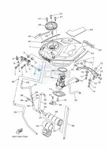 MT-07 ABS MTN690-U (B8M3) drawing FUEL TANK