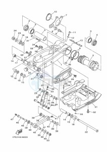 YFM700R (BCXS) drawing REAR ARM