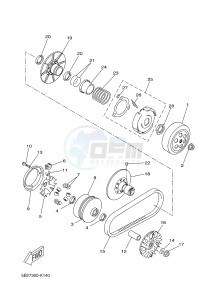 YP250R X-MAX 250 (2DL4 2DL4 2DL4) drawing CLUTCH