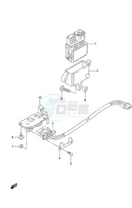 DF 20A drawing PTT Switch Tiller Handle w/Power Tilt