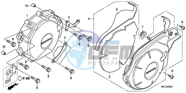 A.C. GENERATOR COVER (CBR 1000RA)