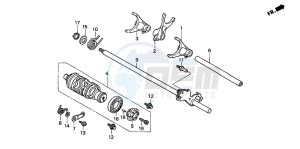 CBR900RE drawing GEARSHIFT DRUM