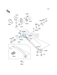 EN 500 C [VULCAN 500 LTD] (C10) C10 drawing GEAR CHANGE MECHANISM