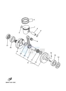 YZ250 (BCRG) drawing CRANKSHAFT & PISTON