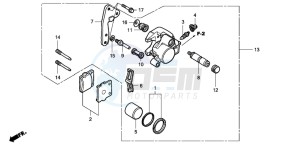 CR85R drawing FRONT BRAKE CALIPER