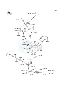 KAF 400 B [MULE 600] (B6F-B9F) B8F drawing SHIFT LEVER-- S- -