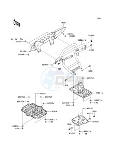 KVF 650 E [BRUTE FORCE 650 4X4 HARDWOODS GREEN HD] (E6F-E9F) E8F drawing GUARD-- S- -