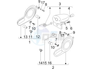 Carnaby 125 4t e3 drawing Tail light - Turn signal lamps