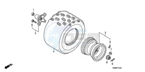 TRX250X9 Australia - (U) drawing REAR WHEEL