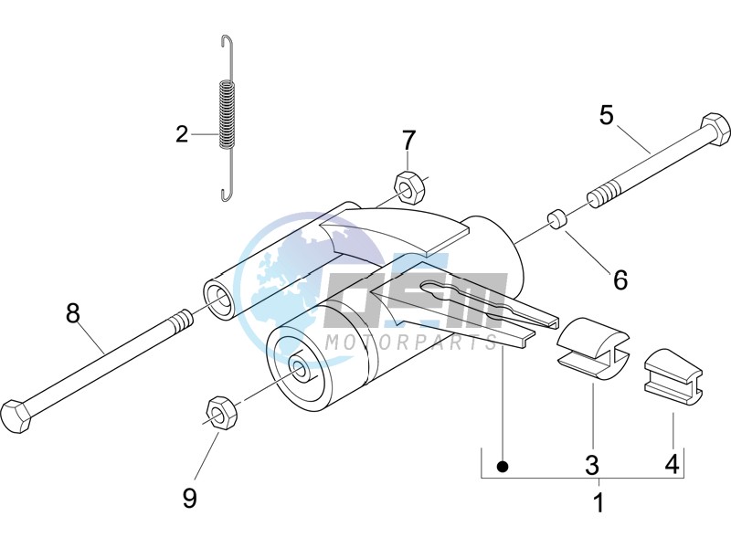 Swinging arm