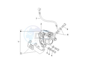 LX 50 2T drawing Brakes pipes - Calipers