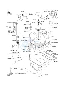 KVF 750 C [BRUTE FORCE 750 4X4I] (C6F-C7F) C7F drawing FUEL TANK -- C7F- -