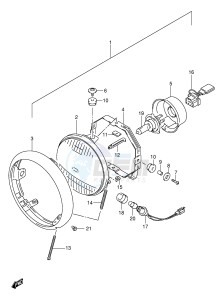 VL250 (E2) drawing HEADLAMP (E2,E4,E17,E18,E19,E25,E34)