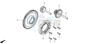 CB1300F CB1300SUPER FOUR drawing STARTING CLUTCH