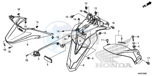 NSS125ADF Forza 125 - NSS125AD UK - (E) drawing REAR FENDER/ LICENSE LIGHT