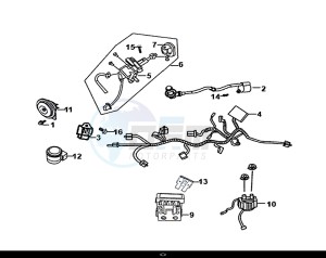 FIDDLE II 50 (45 KM/H) (AF05W4-EU) (E4) (L8-M0) drawing WIRE HARNESS