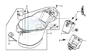 JET BASIX 25KMH 50 drawing HELMET BOX