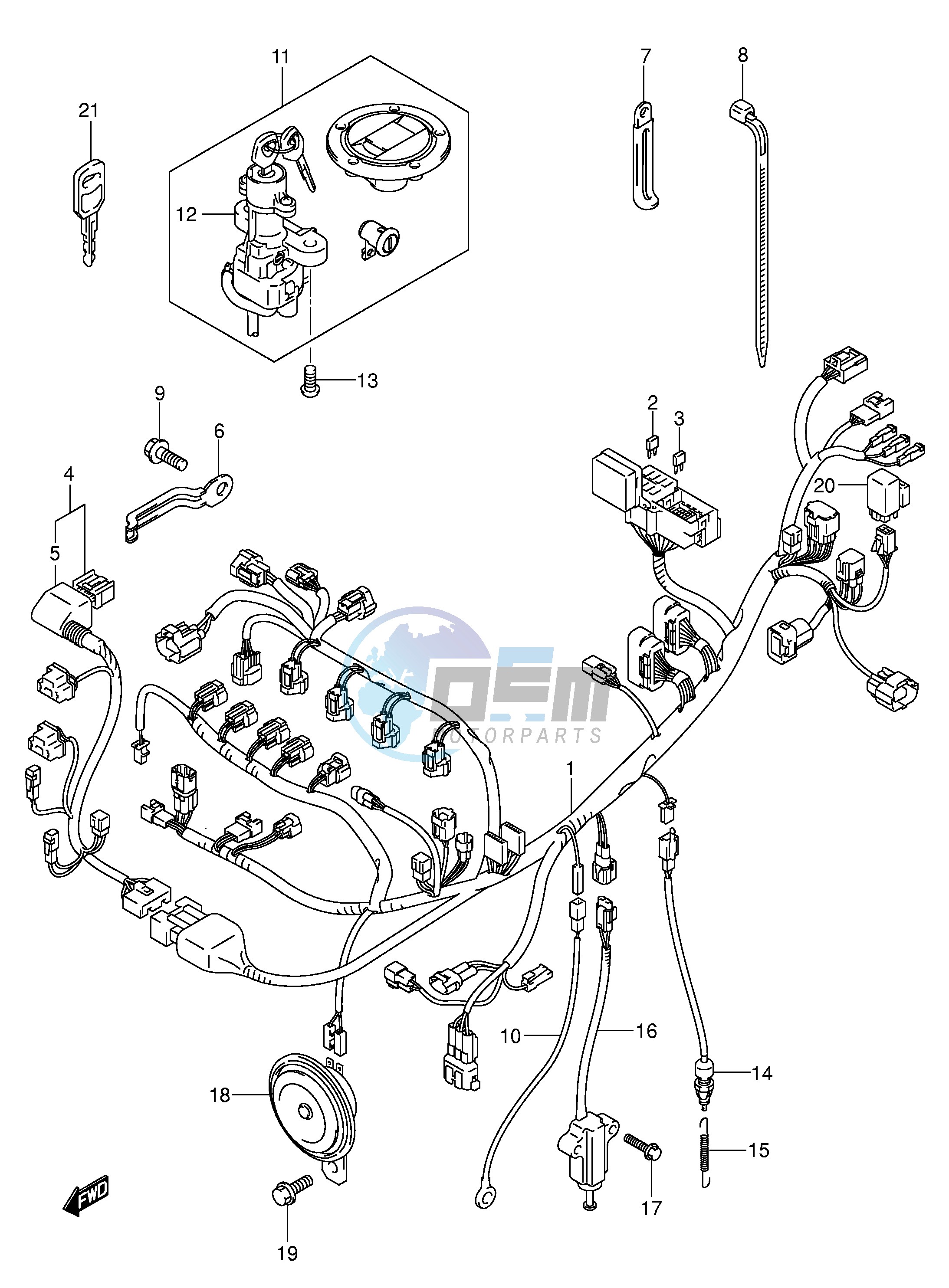 WIRING HARNESS (GSX-R750K4 K5)