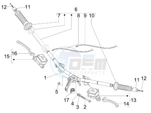 GTS 250 ie China drawing Handlebars - Master cil