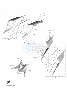 YZF600 YZF-R6 (BN6K) drawing SIDE COVER