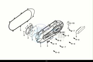 JET 14 50 (XC05W2-EU) (E5) (M1) drawing L. CRANK CASE COVER