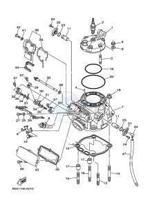 YZ250 (B9UA) drawing CYLINDER HEAD