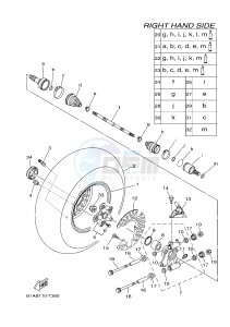 YFM700FWAD YFM70GPSJ GRIZZLY 700 EPS (B1AM) drawing REAR WHEEL 2