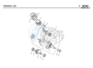 RS2-125-NACKED-BLUE drawing PISTON - CRANKSHAFT  EURO2