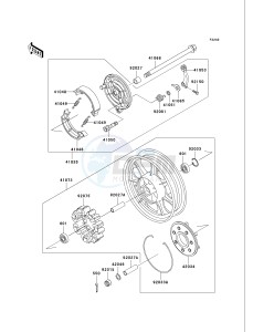 VN 750 A [VULCAN 750] (A6F) A6F drawing REAR WHEEL_CHAIN