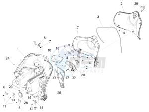 Fly 125 4t e3 (Vietnam) Vietnam drawing Front glove-box - Knee-guard panel