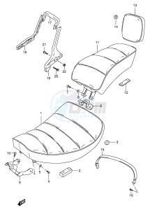 VS600GL (E2) INTRUDER drawing SEAT (MODEL S)