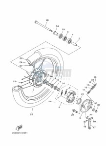 YB125 (2CSD) drawing FRONT WHEEL