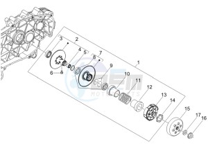 Liberty 125 4T Delivery E3 NEXIVE drawing Driven pulley