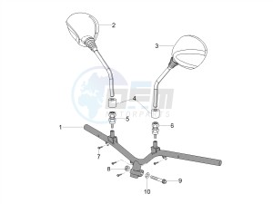 SCARABEO 50 2T CARBURATORE E4 STREET (EMEA) drawing Handlebar - Controls