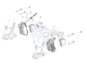 SHIVER 900 E4 ABS (EMEA, LATAM) drawing Front brake caliper