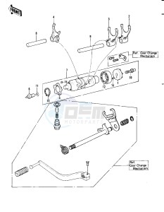 KLT 250 A [KLT250] (A1) [KLT250] drawing GEAR CHANGE DRUM & FORKS -- 82 A1- -