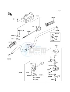 KLF300 KLF300B6F EU GB drawing Handlebar