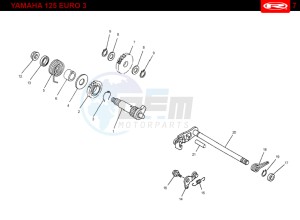 RS2-125-NACKED-RED drawing KICKSTART SHAFT  EURO3