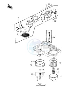 KZ 550 C [LTD] (C1-C2) [LTD] drawing OIL PUMP_OIL FILTER -- 80-81 C1_C2- -