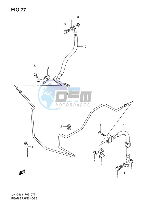 REAR BRAKE HOSE