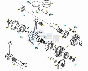 Pegaso 125 drawing Drive shaft