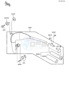 KX 80 E [KX80] (E2-E3) [KX80] drawing MUFFLER -- 85 KX80-E3- -