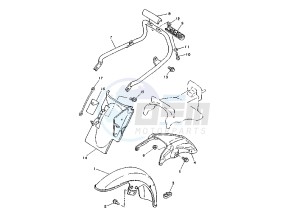 SR 125 drawing FRONT MUDGARD